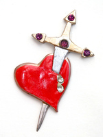 Coeur-blesse-broche